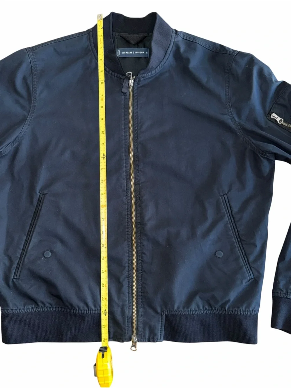 Everlane The Bomber Jacket Navy Blue Full Zip Uniform Collection Mens Medium M